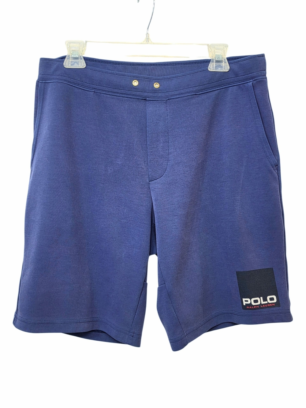 Polo Ralph Lauren Men's Blue Knit Lounge Shorts Logo Patch Size Medium